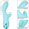 CalExtics Rabbit California Dreaming Catalina Climaxer Vibrator - Intense Pleasure for Women - Dual Stimulation - 10 Vibration Functions - 3 Rotation Speeds - Waterproof - Teal - Adult Naughty Store