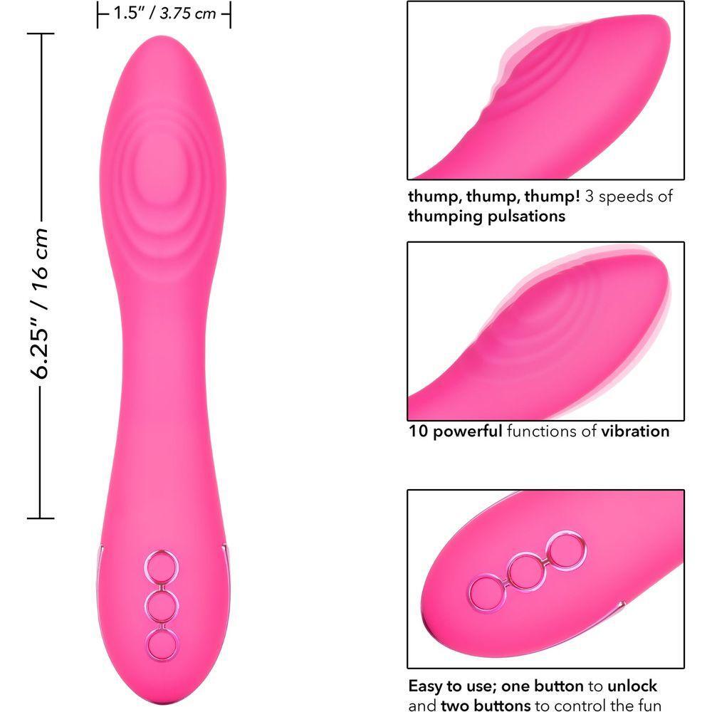 CalExtics California Dreaming Surf City Centerfold G-Spot Vibrator - Intense Pleasure for Women - Deep Thumping Sensations - Model CDS-2001 - Turquoise - Adult Naughty Store