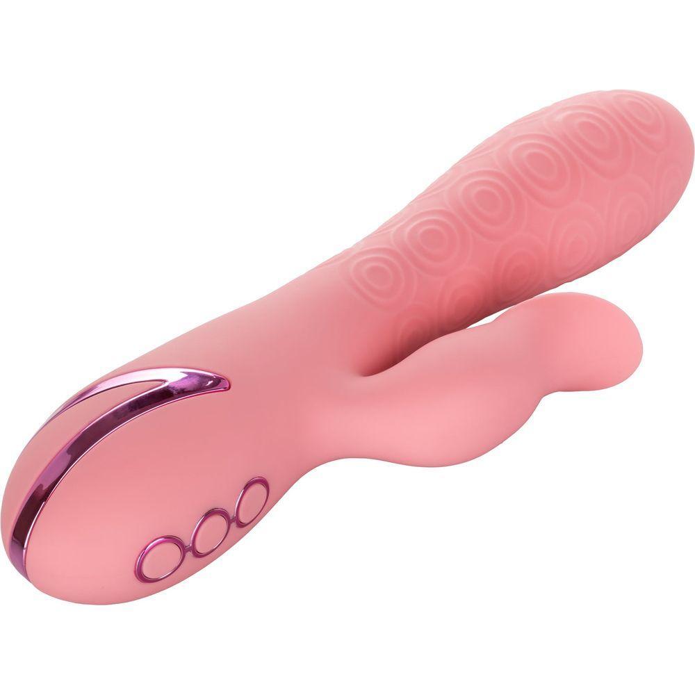 CalExtics Rabbit California Dreaming Pasadena Player Vibrator - Intense Pleasure for Her, G-Spot Stimulation, 10 Vibration Functions, 3 Rotation Speeds, Tongue-Like Teaser, Luxurious Silicone - Adult Naughty Store
