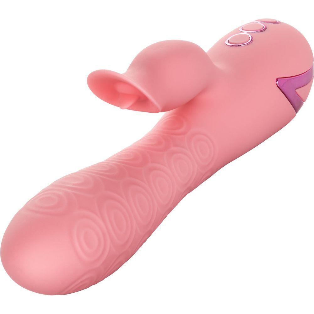 CalExtics Rabbit California Dreaming Pasadena Player Vibrator - Intense Pleasure for Her, G-Spot Stimulation, 10 Vibration Functions, 3 Rotation Speeds, Tongue-Like Teaser, Luxurious Silicone - Adult Naughty Store