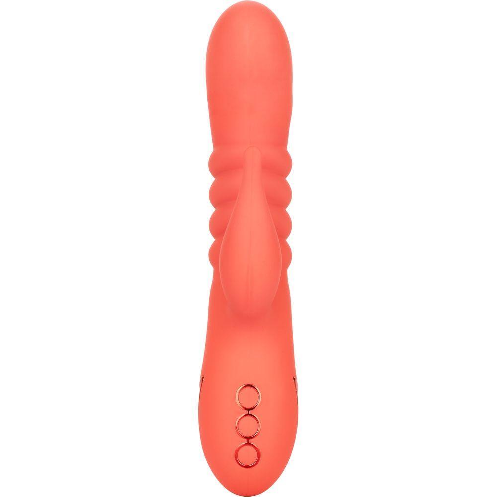 CalExtics Rabbit California Dreaming Orange County Cutie Vibrator - Multi-Function G-Spot Stimulation Toy for Women - Model CDR-OC-001 - Orange - Adult Naughty Store