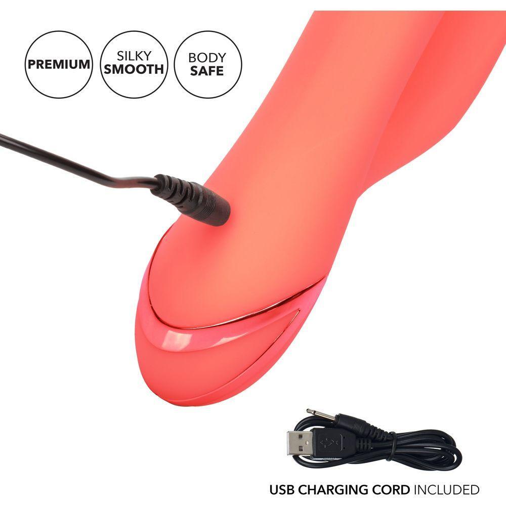 CalExtics Rabbit California Dreaming Orange County Cutie Vibrator - Multi-Function G-Spot Stimulation Toy for Women - Model CDR-OC-001 - Orange - Adult Naughty Store