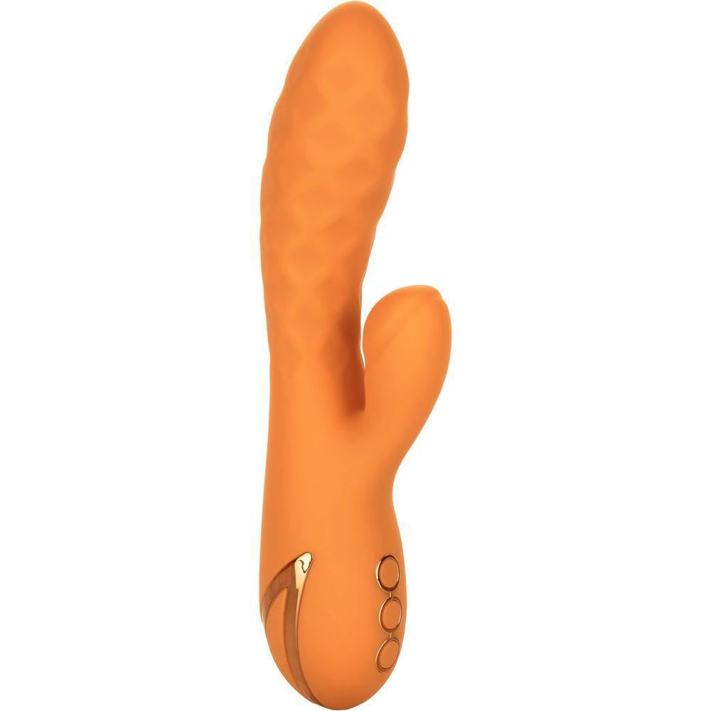CalExtics Rabbit California Dreaming Newport Beach Babe Vibrator - Intense Pleasure for Her, Thumping Teaser, 10 Functions, 3 Speeds, Sensually Textured Shaft, Ocean Blue - Adult Naughty Store