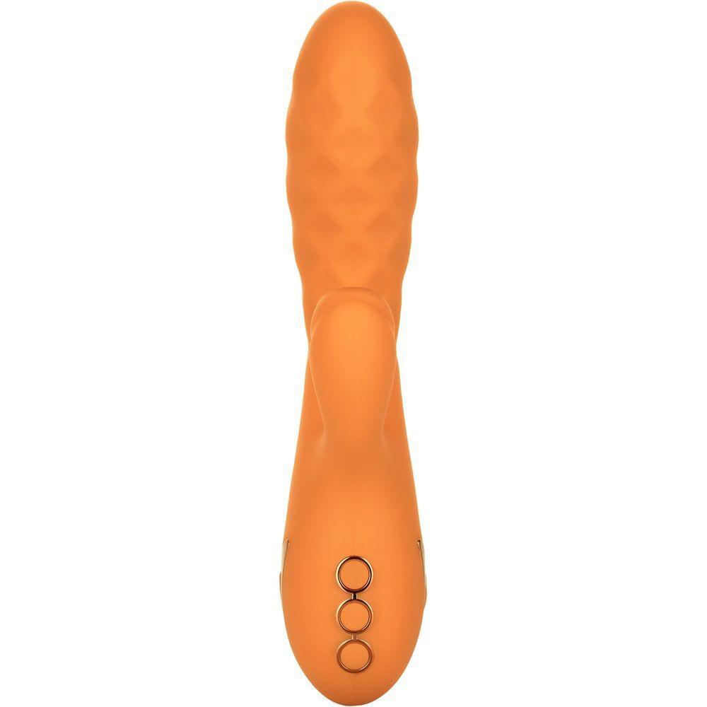 CalExtics Rabbit California Dreaming Newport Beach Babe Vibrator - Intense Pleasure for Her, Thumping Teaser, 10 Functions, 3 Speeds, Sensually Textured Shaft, Ocean Blue - Adult Naughty Store