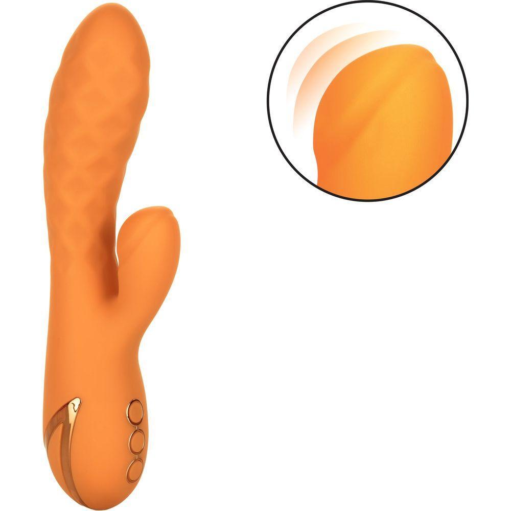 CalExtics Rabbit California Dreaming Newport Beach Babe Vibrator - Intense Pleasure for Her, Thumping Teaser, 10 Functions, 3 Speeds, Sensually Textured Shaft, Ocean Blue - Adult Naughty Store