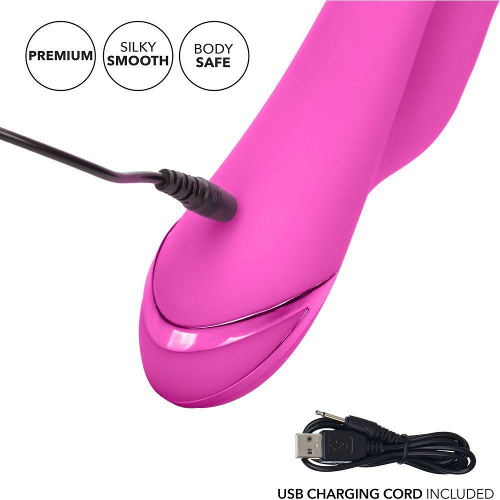 CalExtics Rabbit California Dreaming Malibu Minx Vibrator - Powerful Clitoral Suction and Vibration Pleasure Toy for Women - 10 Functions - Knee-Shaking Stimulation - Sultry Midnight Blue - Adult Naughty Store
