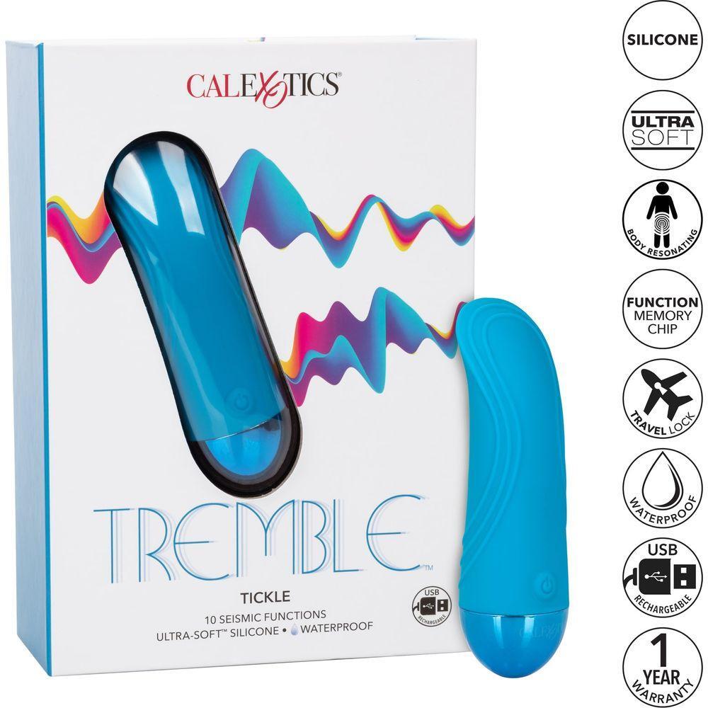 Calextics Tremble Tickle Clitoral G-Spot Vibrator - Intense Pleasure for Women - Dual Stimulation - 10 Powerful Functions - Ultra-Soft Silicone - Deep Purple - Adult Naughty Store