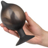 CalExotics Medium Silicone Inflatable Anal Butt Plug - Model X23, Unisex, Pleasure Enhancer, Midnight Black - Adult Naughty Store