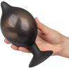 CalExotics Large Silicone Inflatable Butt Plug - Model X123, Unisex, Anal Pleasure, Black - Adult Naughty Store
