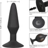 CalExotics Large Silicone Inflatable Butt Plug - Model X123, Unisex, Anal Pleasure, Black - Adult Naughty Store