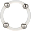 Introducing the CalExtics Steel Beaded Silicone Male Cock Ring - The Ultimate Pleasure Enhancer for Men! - Adult Naughty Store