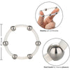 Introducing the CalExtics Steel Beaded Silicone Male Cock Ring - The Ultimate Pleasure Enhancer for Men! - Adult Naughty Store