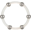 Introducing the CalExtics Steel Beaded Silicone Male Cock Ring - The Ultimate Pleasure Enhancer for Men! - Adult Naughty Store