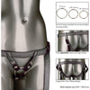 Introducing the CalExtics Her Royal Harness - The Regal Duchess Strap-On Dildo Harness in Pewter: A Luxurious Pleasure Experience for All Genders and Sensual Delights - Adult Naughty Store