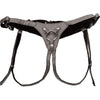 Introducing the Luxurious Her Royal Harness™ Regal Queen Crotchless Dildo Harness - Pewter - Adult Naughty Store