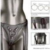 Introducing the Luxurious Her Royal Harness™ Regal Queen Crotchless Dildo Harness - Pewter - Adult Naughty Store