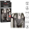 Introducing the Luxurious Her Royal Harness™ Regal Queen Crotchless Dildo Harness - Pewter - Adult Naughty Store
