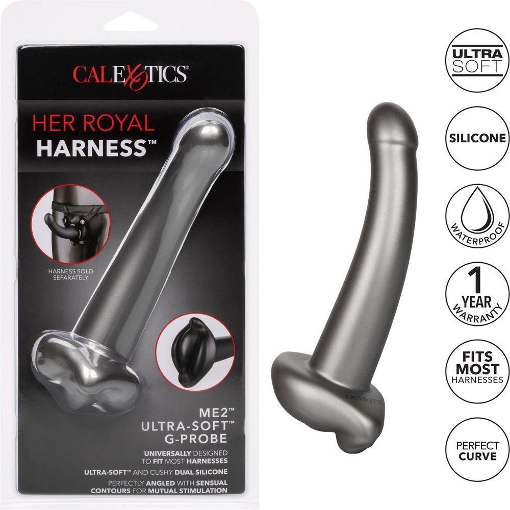 Dong Her Royal Harness ME2 Ultra-Soft G-Probe Dildo - Ultimate Mutual Stimulation for Couples - Dual-Ended Design - Intensify Pleasure - Black - Adult Naughty Store