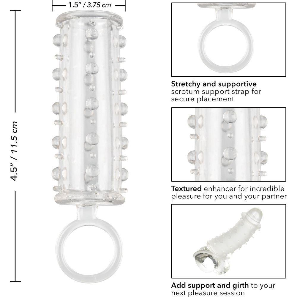 Introducing the Calextics Sensation Enhancer Penis Sleeve: A Sensually Beaded Pleasure Powerhouse for Enhanced Intimacy - Adult Naughty Store