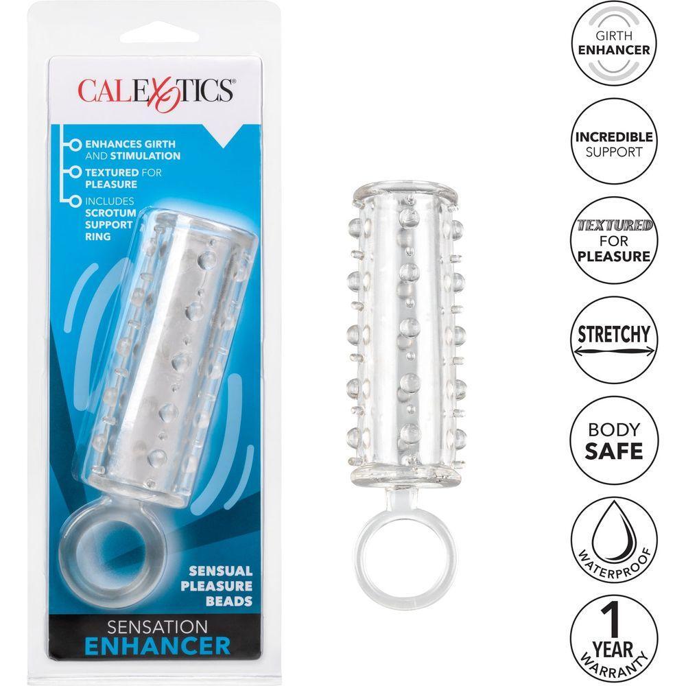 Introducing the Calextics Sensation Enhancer Penis Sleeve: A Sensually Beaded Pleasure Powerhouse for Enhanced Intimacy - Adult Naughty Store