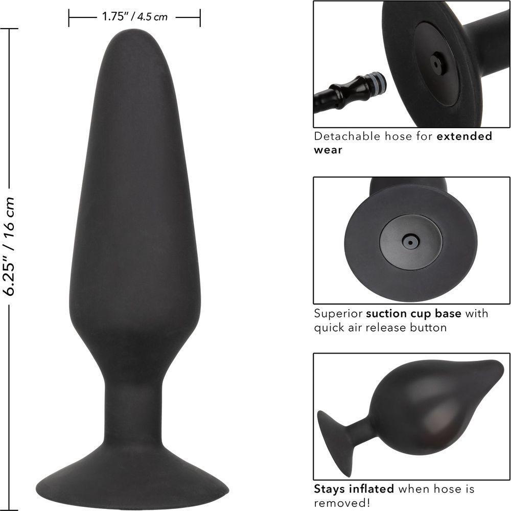 Colt XXXL Pumper Plug with Detachable Hose - Ultimate Inflatable Anal Pleasure for Men - Model X-300 - Black - Adult Naughty Store