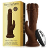 Femme Fun Turbo Rabbit 2.0 Silicone Vibrating Dildo - Dual Stimulation for Women - G-Spot and Clitoral Pleasure - Nude - Adult Naughty Store