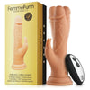 Femme Fun Turbo Rabbit 2.0 Silicone Vibrating Dildo - Dual Stimulation for Women - G-Spot and Clitoral Pleasure - Nude - Adult Naughty Store