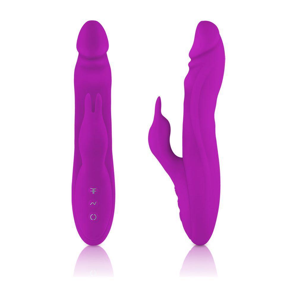 Femme Fun Booster Rabbit Clitoral Female Vibrator - Intense G-Spot Stimulation - Dual Motors - USB Rechargeable - 360-Degree Vortex Motion - 7 Vibration Modes - Pink - Adult Naughty Store