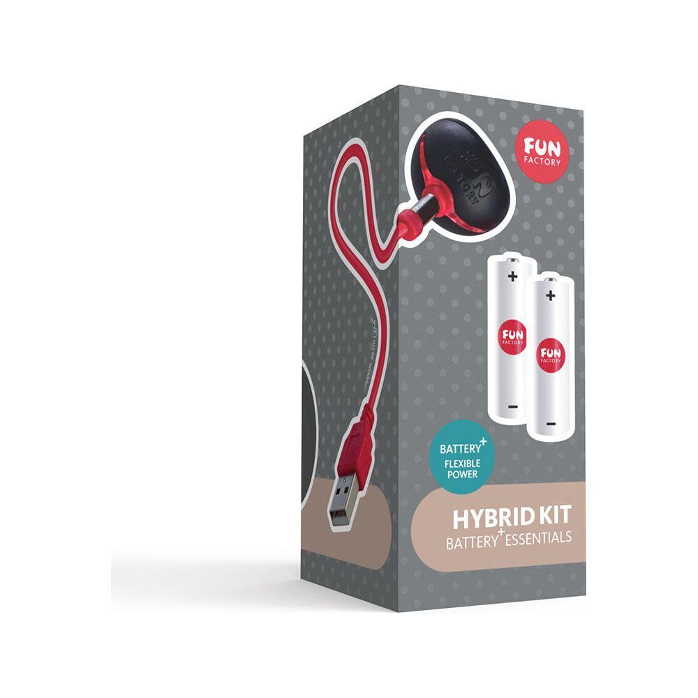 Fun Factory Hybrid Kit Rechargeable Batteries - Rechargeable Battery Kit for BATTERY+ Vibrators - Model: HYBRIDKIT - Unisex - Enhances Pleasure and Sustainability - Black - Adult Naughty Store