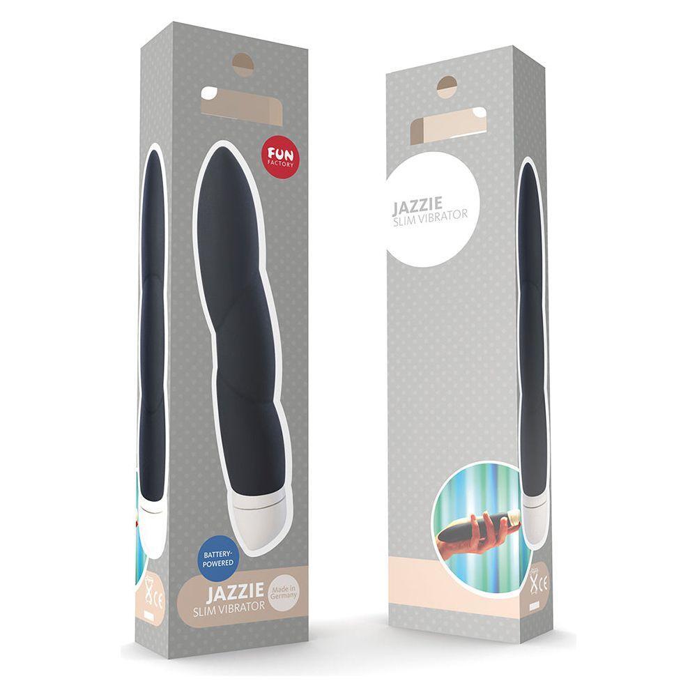 Fun Factory Jazzie Classic Vibrator - Powerful Slim Pleasure Toy for Women - Intensify Your Sensations with Curves and Vibrations - Elegant Design - German Craftsmanship - 7.0 inches, 1.2-inc - Adult Naughty Store