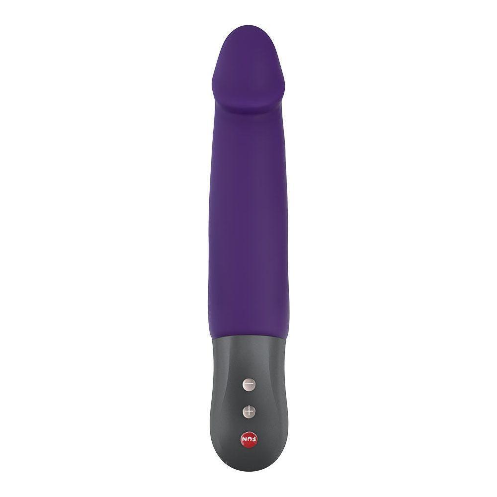 Fun Factory Slimstronic Real Vibrator - Hands-Free Thrusting Toy for Clitoral Stimulation - 7 Speeds & 3 Rhythms - Model: STRONIC REAL - Women's Pleasure - Deep Purple - Adult Naughty Store