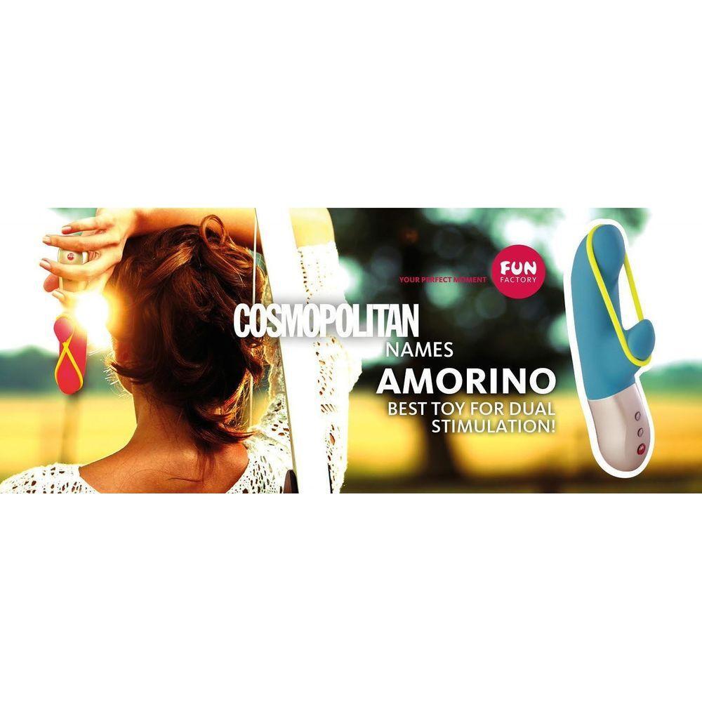 Fun Factory Amorino Rechargeable Mini Vibrator - Clitoral Stimulation - Neon Yellow - Adult Naughty Store