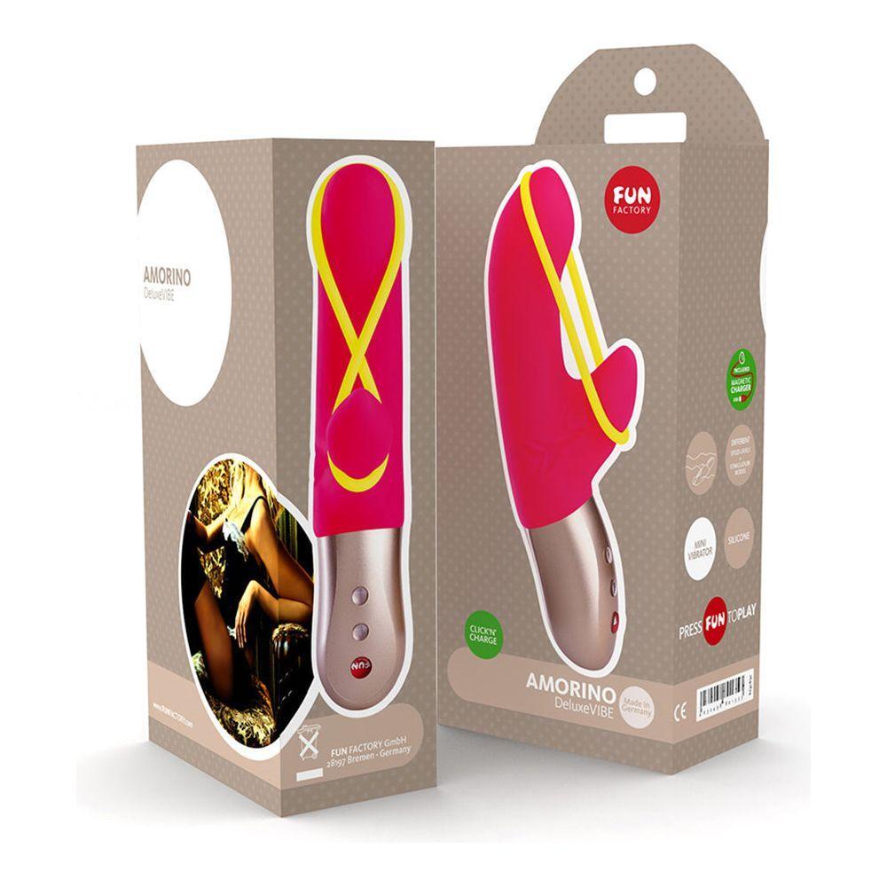 Fun Factory Amorino Rechargeable Mini Vibrator - Clitoral Stimulation - Neon Yellow - Adult Naughty Store