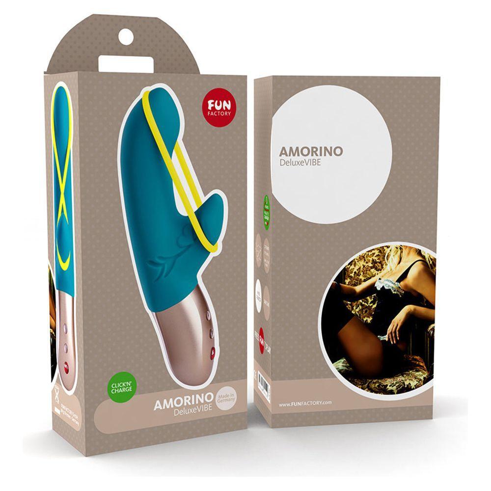 Fun Factory Amorino Rechargeable Mini Vibrator - Clitoral Stimulation - Neon Yellow - Adult Naughty Store