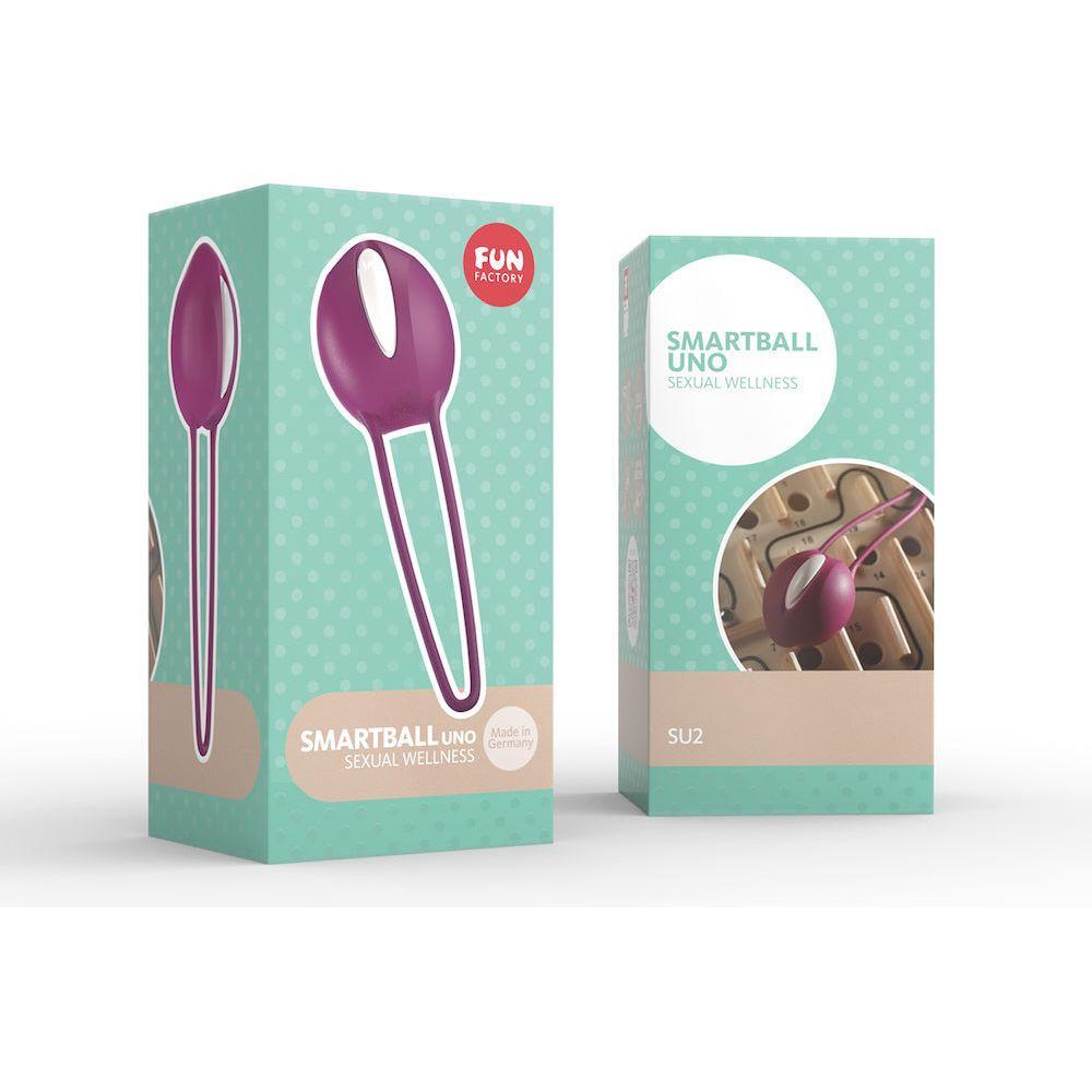 Fun Factory Smartball Uno Kegel Balls - Advanced Pelvic Floor Strengthening Device for Women - Internal Rotating Balls - Beginner-Friendly - Uterine Condition Support - Discreet and Comfortab - Adult Naughty Store