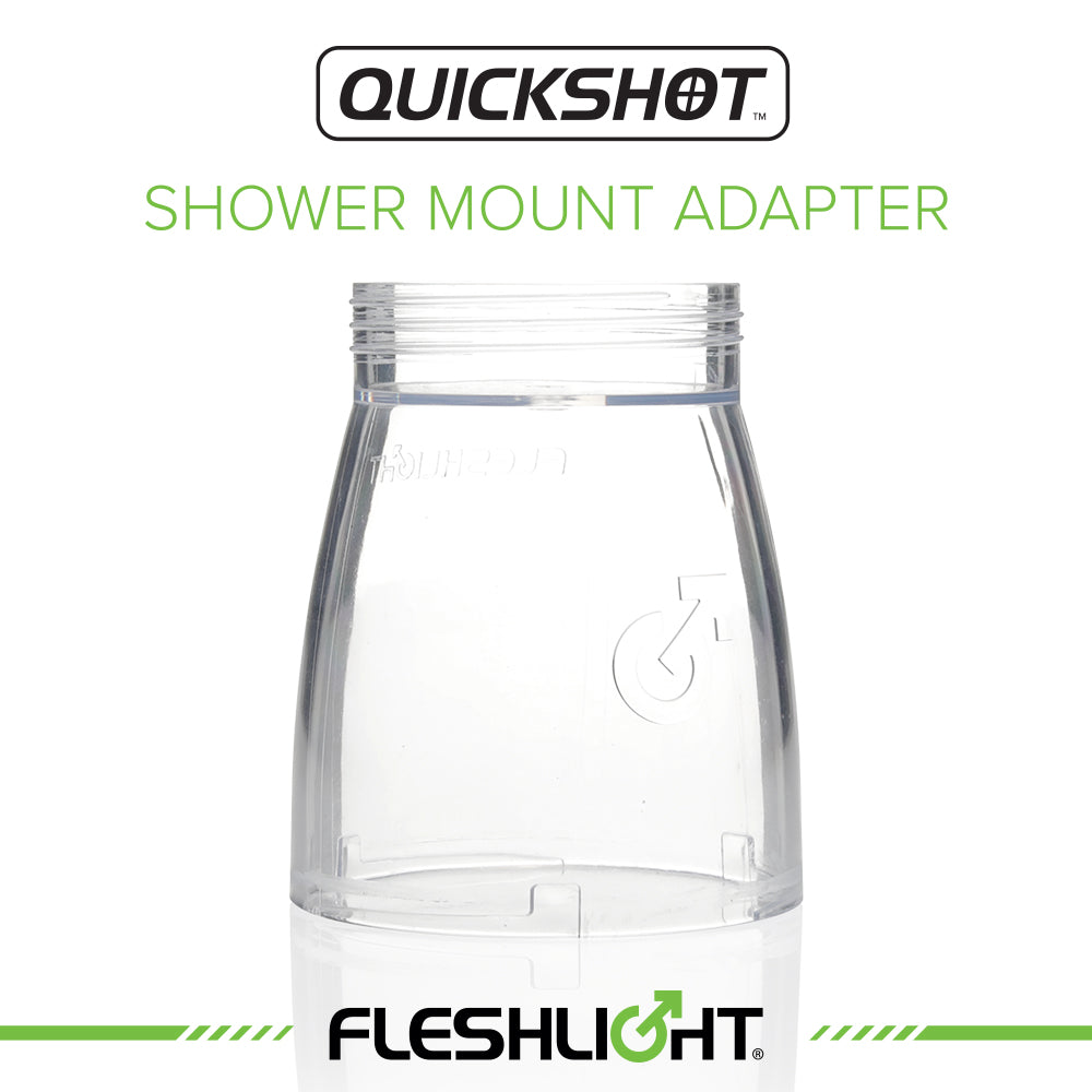 Fleshlight Quickshot Shower Mount Adapter for Him & Her - Clear Adapter - Adult Naughty Store