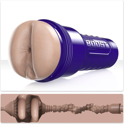 Introducing the Sensational Fleshlight Boost Blast Female Masturbator - Model X1, Delivering Supreme Butt Stimulation for Her in Light Medium Flesh - Adult Naughty Store