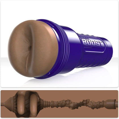 Experience Intense Pleasure with Fleshlight Boost Blast Male Masturbator - Model: Boost Blast Male BC-001 - For Male Anal Stimulation - Medium Dark Flesh - Adult Naughty Store