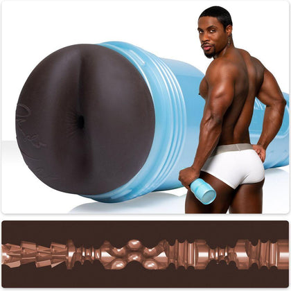 Fleshjack Boys DeAngelo Jackson 10/10 Anal Masturbator for Men - Model 810476012724 - Enhance Sensual Delight in Intimate Area - Dark Flesh Tone - Adult Naughty Store
