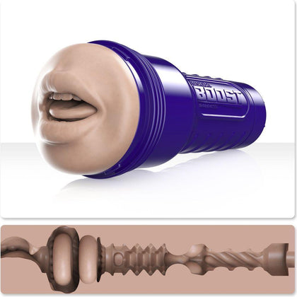 Introducing the Fleshlight Boost Blow Masturbator - Model B-100 for Men - Mouth - Light Medium Flesh - Adult Naughty Store