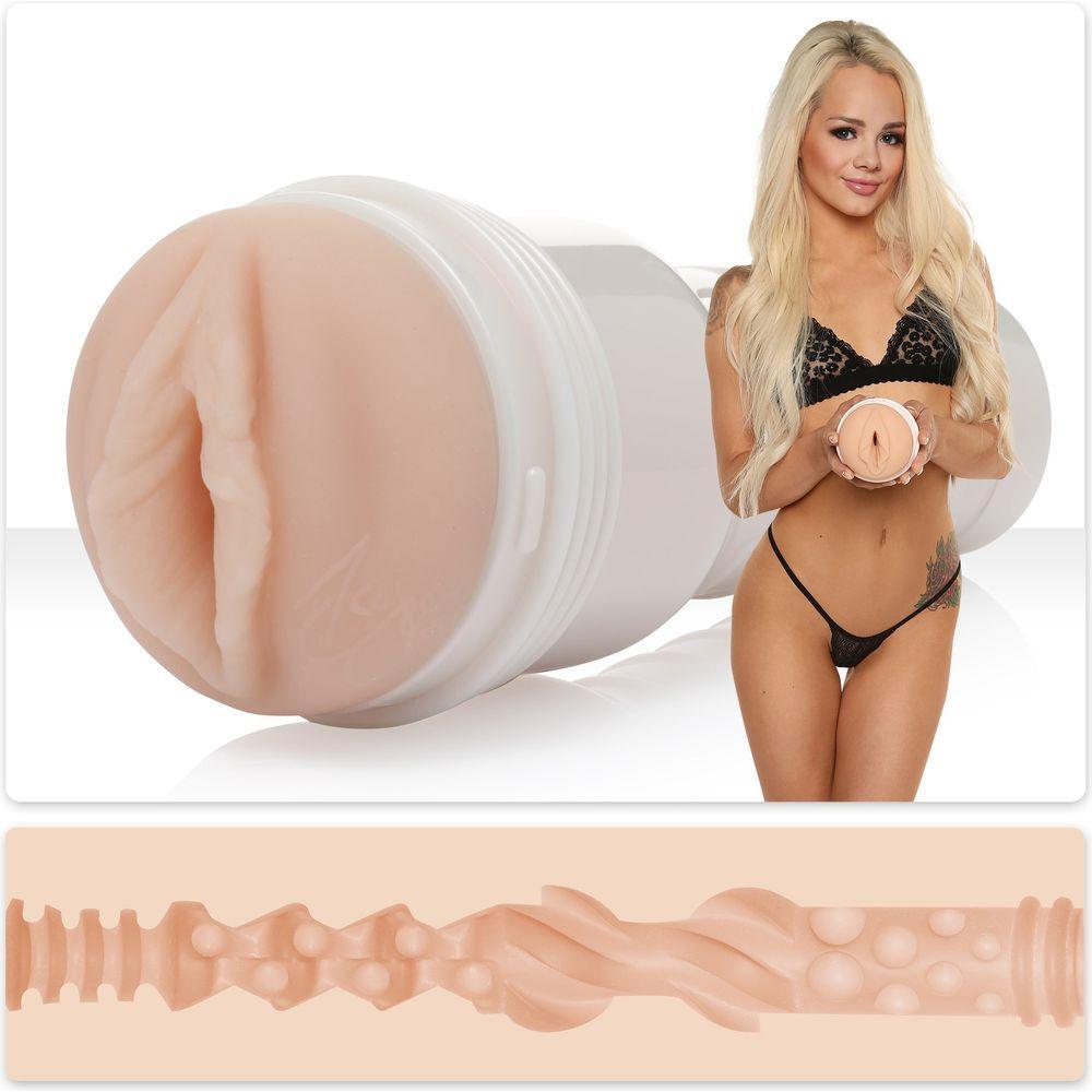 Fleshlight Girls Elsa Jean Tasty Masturbator Model T-810476011444 for Men - Intense Vaginal Pleasure in Light Flesh Tone - Adult Naughty Store