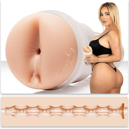 Announcing the Luxe Pleasure Fleshlight Girls Savannah Bond Gold Sphincter Masturbator Model 810476011949 for Men: Premium Anal Masturbator in FleshTone - Adult Naughty Store