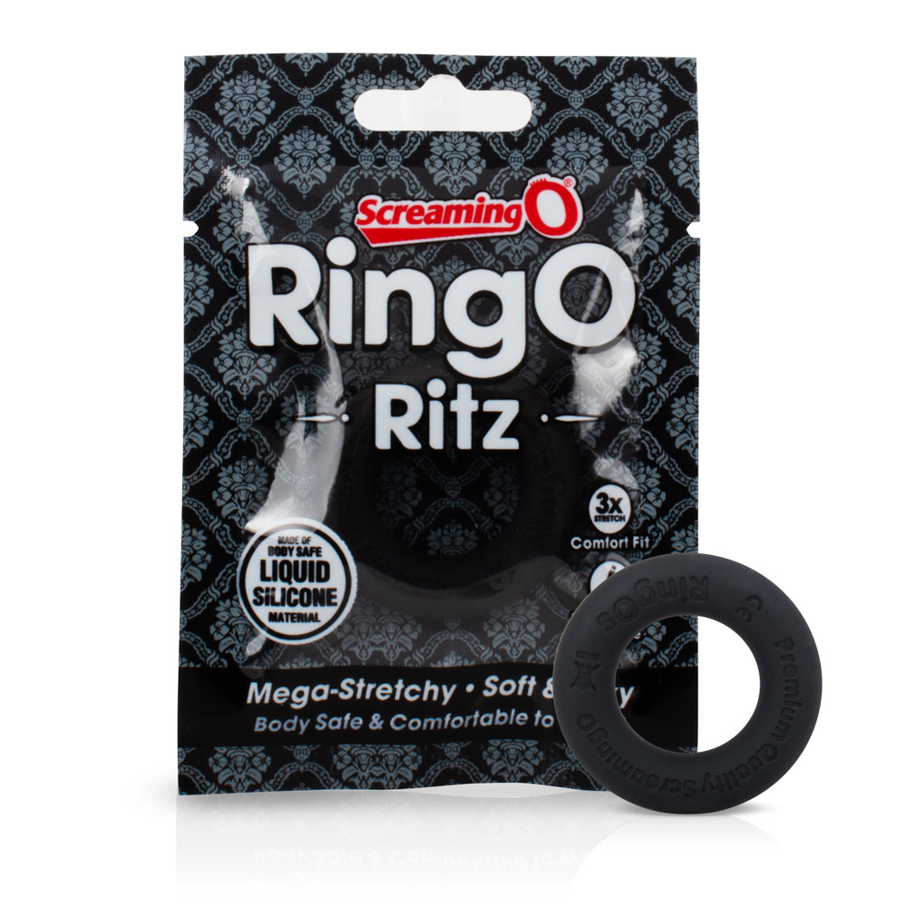 Ring O Ritz Black Premium Liquid Silicone Ultra-Soft Cock Ring Model 817483013560 for Men | Intensify Pleasure with Comfort | 🖤 - Adult Naughty Store