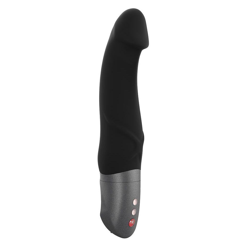 Fun Factory Mr Boss Realistic Dong Vibrating Dildo - Powerful Battery-Operated Pleasure for Intense Satisfaction - Model MB-500 - Unisex - G-Spot and P-Spot Stimulation - Sultry Black - Adult Naughty Store