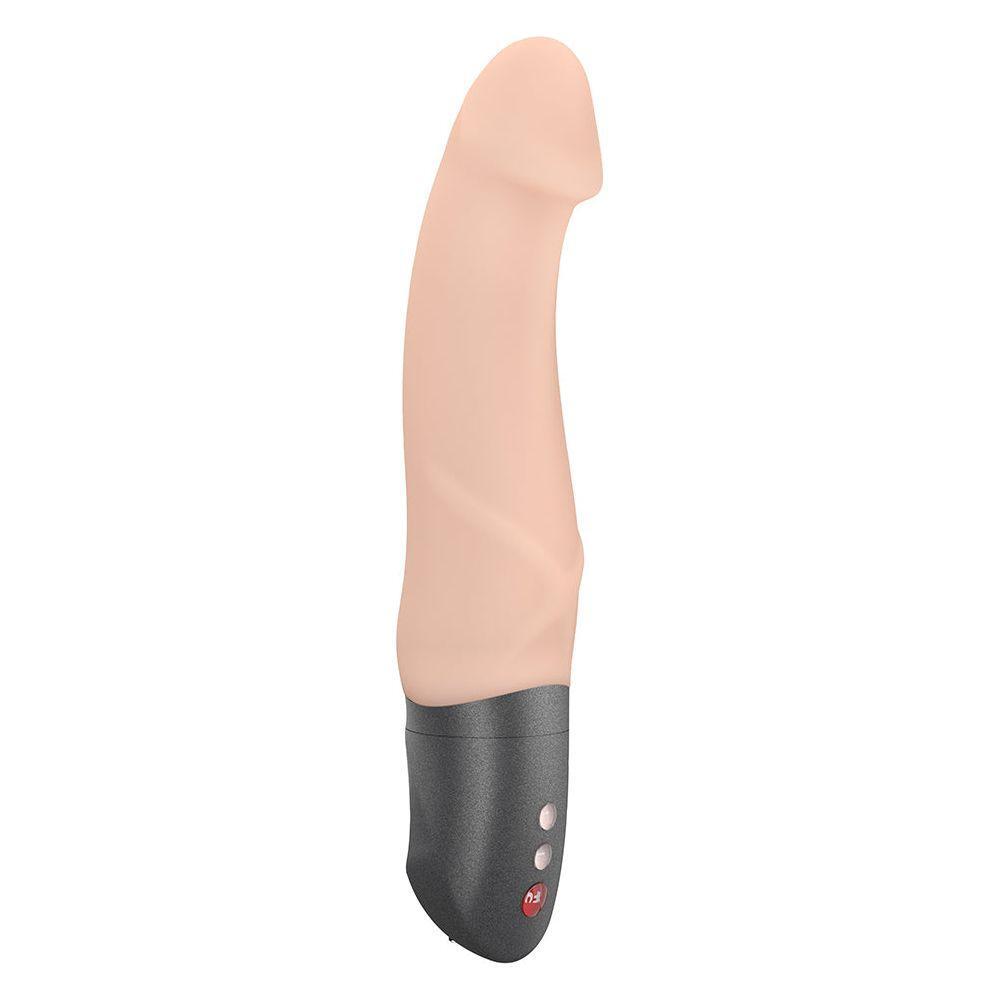 Fun Factory Mr Boss Realistic Dong Vibrating Dildo - Powerful Battery-Operated Pleasure for Intense Satisfaction - Model MB-500 - Unisex - G-Spot and P-Spot Stimulation - Sultry Black - Adult Naughty Store