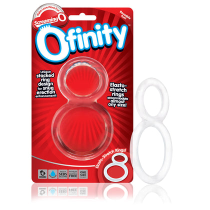 Ofinity Dual-Action Transparent Erection Enhancer Model 817483011214 - Male Genital Pleasure Enhancer - Black - Adult Naughty Store