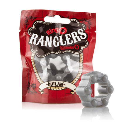 Calexotics Ring O Ranglers Outlaw Vibrating Cock Ring | Outlaw (SKU: 817483010415) - Unisex Clitoral & Penile Stimulation - Black - Adult Naughty Store
