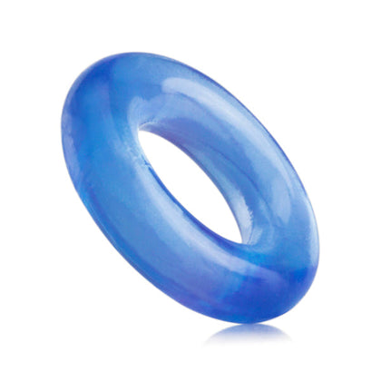 Serious Pleasures Blue - Ring O Blue SEBS 854885001382 Genital Enhancing Cock Ring for Men - Adult Naughty Store