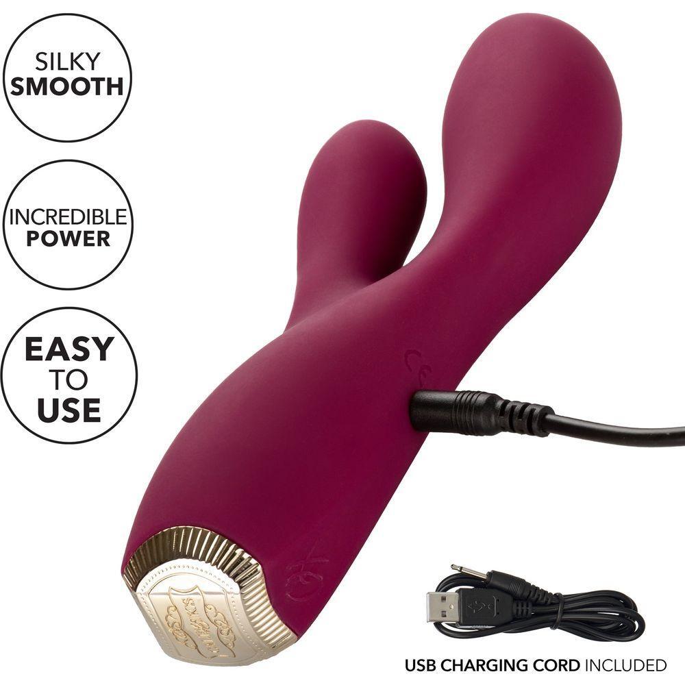 Cabernet Dual Massager Vibrator - Uncorked Series - Model CXT-2001 - For Women - Full-Body Stimulation - Deep Red - Adult Naughty Store