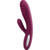 SVAKOM Adonis Ribbed Clitoris Massager Vibrator - Model AD-36R, Plum Red - Adult Naughty Store